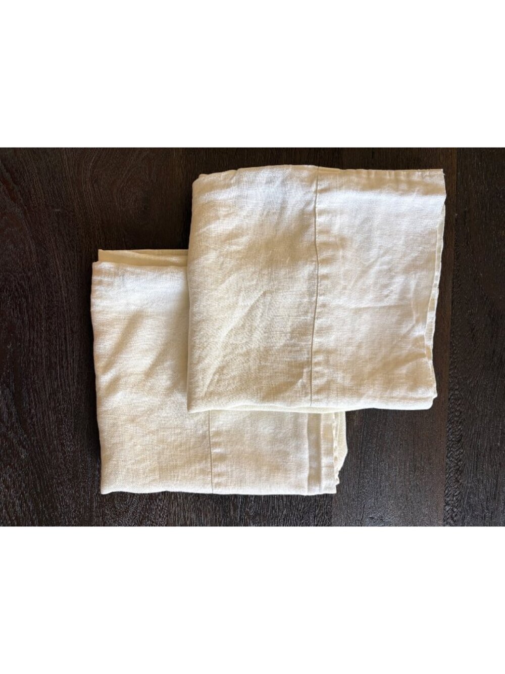Restoration Hardware Linen Pillow Case Set Of Two King Ivory